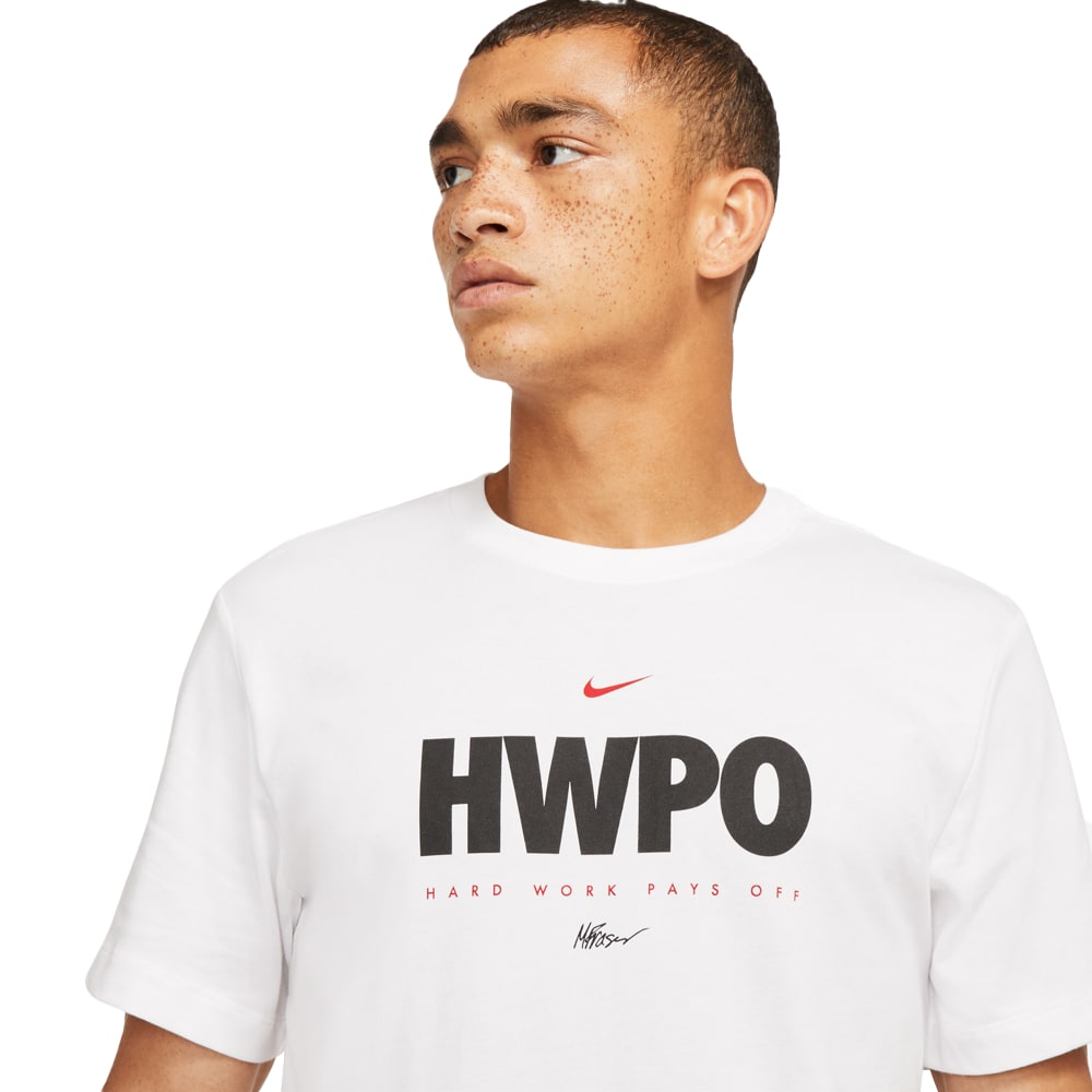 Nike Dri FIT Mat Fraser Hard Work Pays Off Training T Shirt White Rogue Fitness